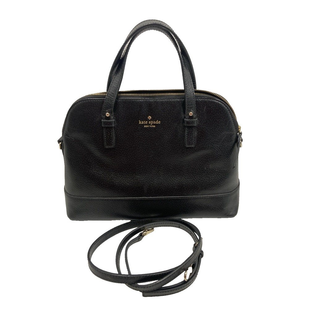 Kate Spade New York Sadie Black Dome Crossbody Satchel Bag Black W/Strap